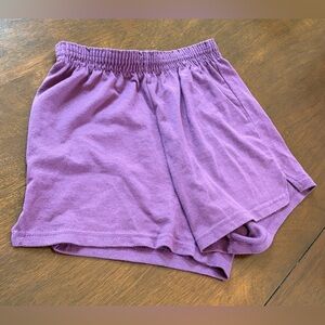 Soffee Cotton Blend Purple Hued Shorts Athletic Sporty Workout Bottoms